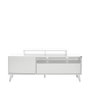 Hanah Home Soporte de TV Tvr-511-Dd-1 Blanco, Tablero de Partículas Recubierto de Melamina, Mueble Salón Elegante y Moderno con Amplio Almacenamiento
